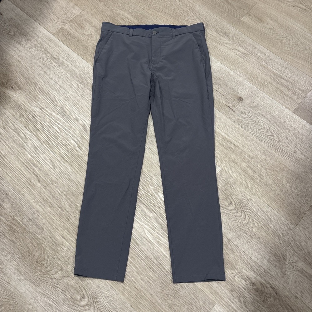 Mizzen+Main Pants Mens 34x30 Gray Helmsman Slim Performance Stretch Chino Casual